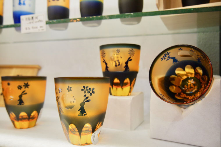 北一硝子の月見万華鏡グラス