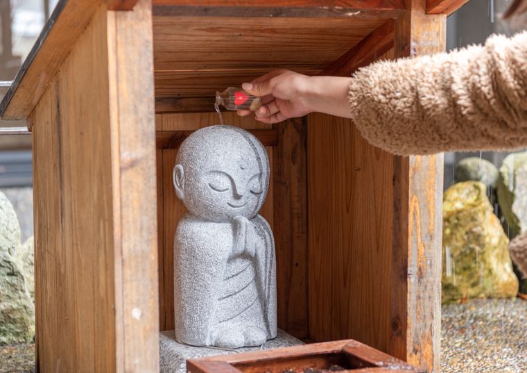 宮城県 作並温泉郷 お湯かけ地蔵
