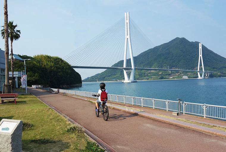しまなみ海道でのサイクリング
