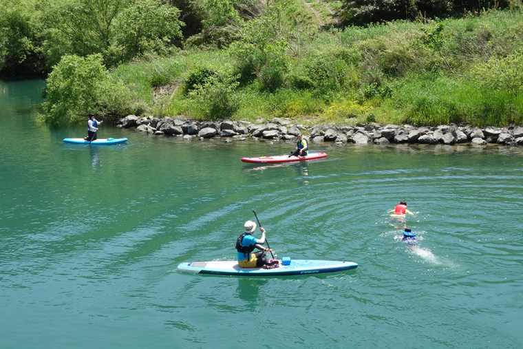 三里沈下橋のカヌーツアー