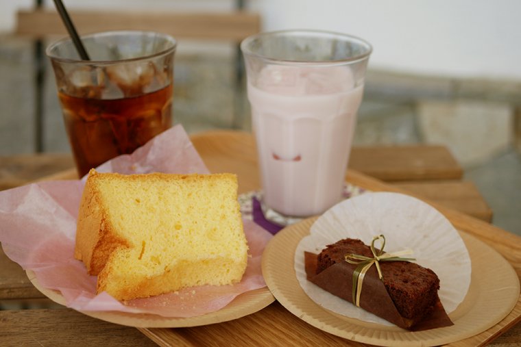 ケーキショップ「ストローベイル」のシフォンケーキ