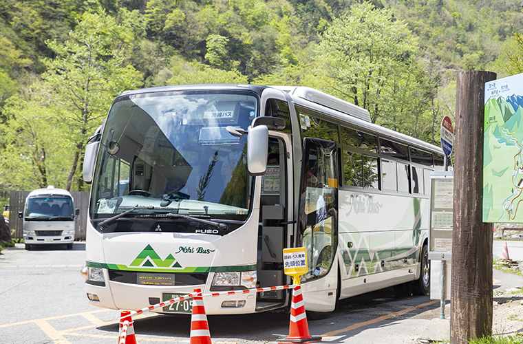 新穂高ロープウェイへのバス