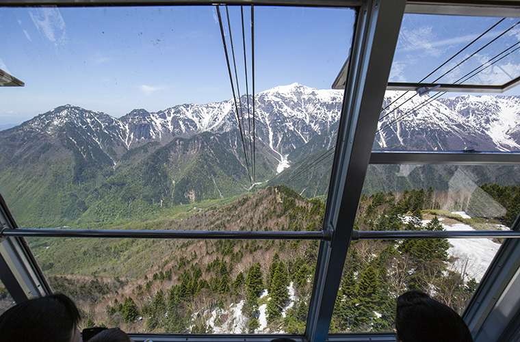 新穂高ロープウェイから見える景色