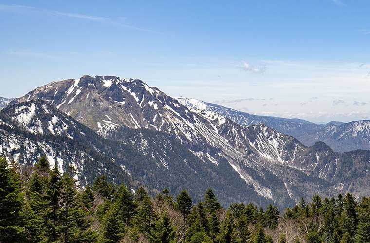 展望台から見える焼岳