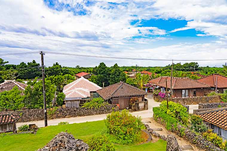 なごみの塔が建つ高台から見える風景
