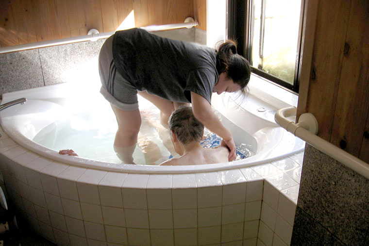 入浴介助の様子