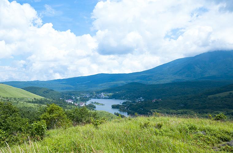 白樺湖の絶景が見渡せるビューポイント