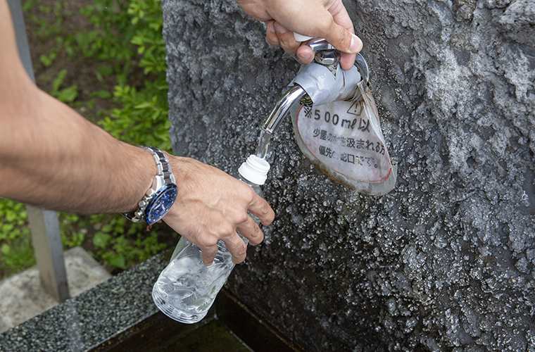 道の駅富士吉田　湧き水