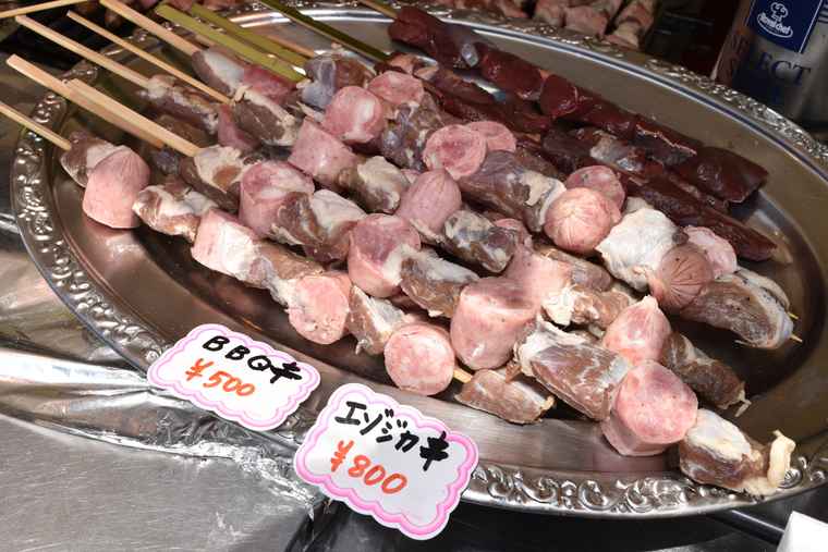 YOSAKOIソーラン祭り　エゾシカの串焼き