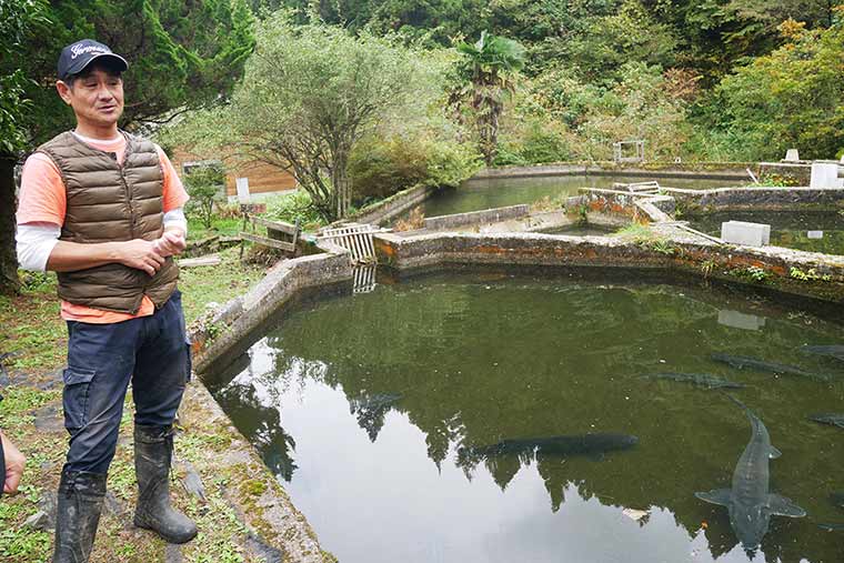 チョウザメの養殖場「廣嶋蝶鮫」