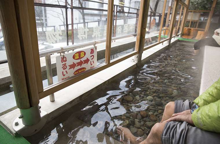 下呂発 温泉博物館の足湯