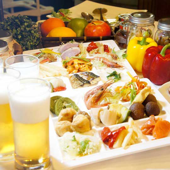 熱海ホテルパイプのけむり 夕食例（バイキング）