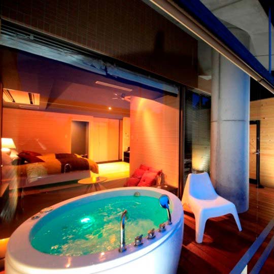 鉄板ダイニング　ゆとりろ熱海 露天風呂付き和洋室例