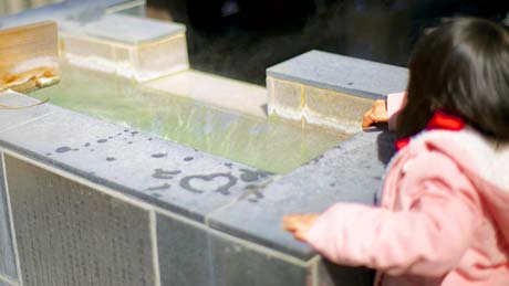 草津温泉　足湯