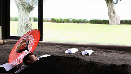 指宿温泉　砂むし温泉　指宿白水館