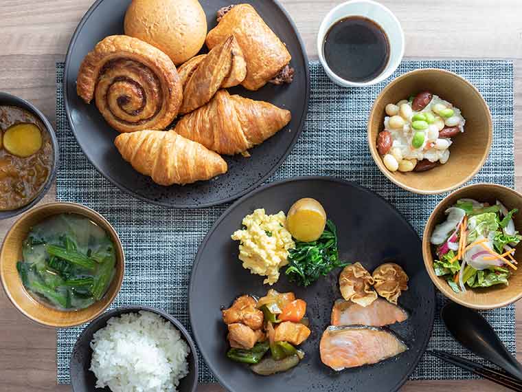 【スーパーホテルPremier帯広駅前】朝食ビュッフェ