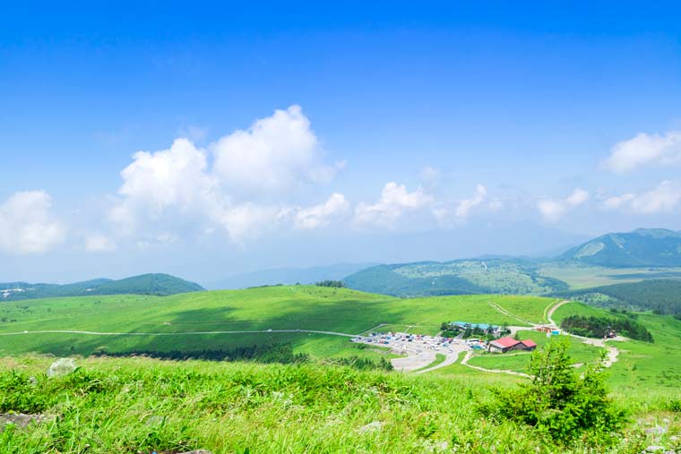 車山高原から見た風景