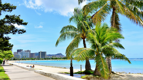 ホノルルのビーチ
