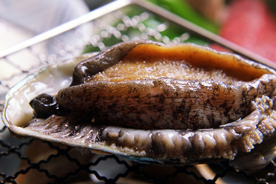 アワビの踊り焼き