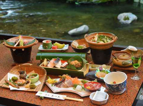 水のみち　風のみち　湯ヶ島　たつた：川床料理