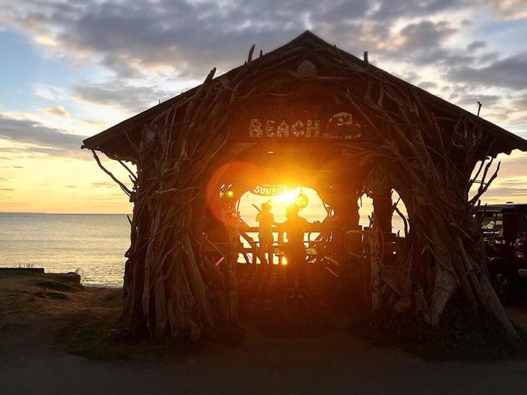 Beach Cafe SUNSET(サンセット)の夕日