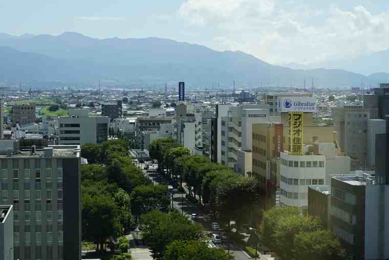 甲府市役所 本庁舎 展望ロビー
