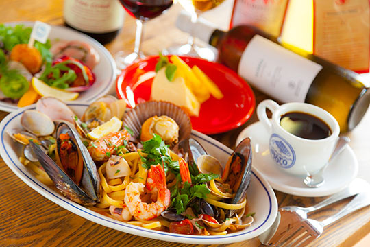 MATSUSHIMA ITALIAN  Toto　山盛り魚介のペスカトーレ