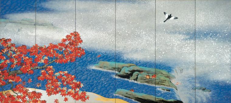 横山大観『紅葉』