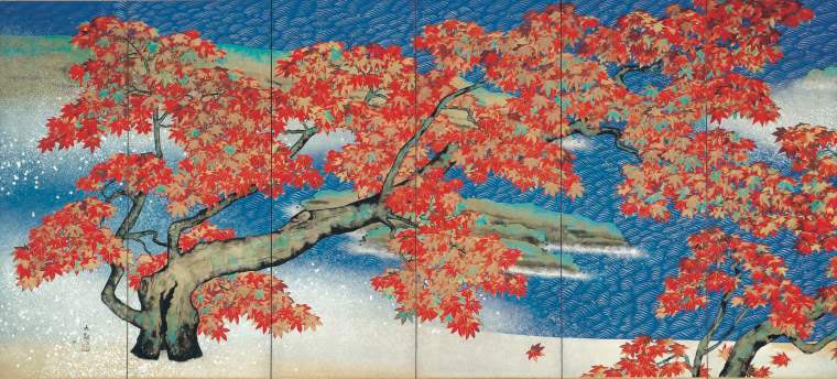 横山大観『紅葉』