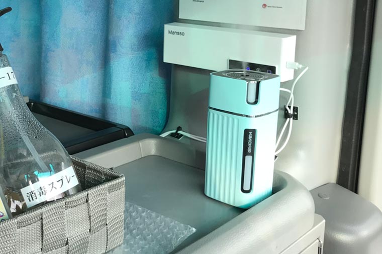 さくら観光バス(ミルキーウェイエクスプレス) オゾン発生装置を設置