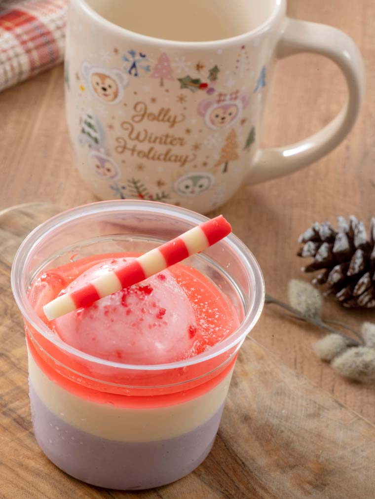  ダッフィー・クリスマス　ミルク＆ラズベリームース、スーベニアカップ付き