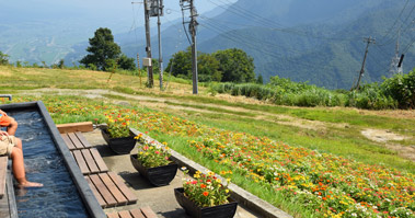 アルプの里の足湯