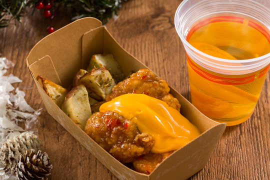 ホットカクテル　スウィートチリチキン＆ベイクドポテト、チーズソース