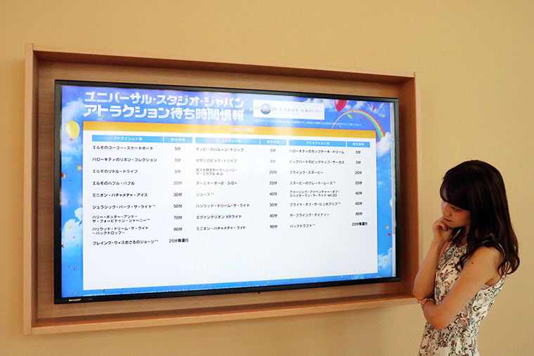USJのアトラクション待ち時間