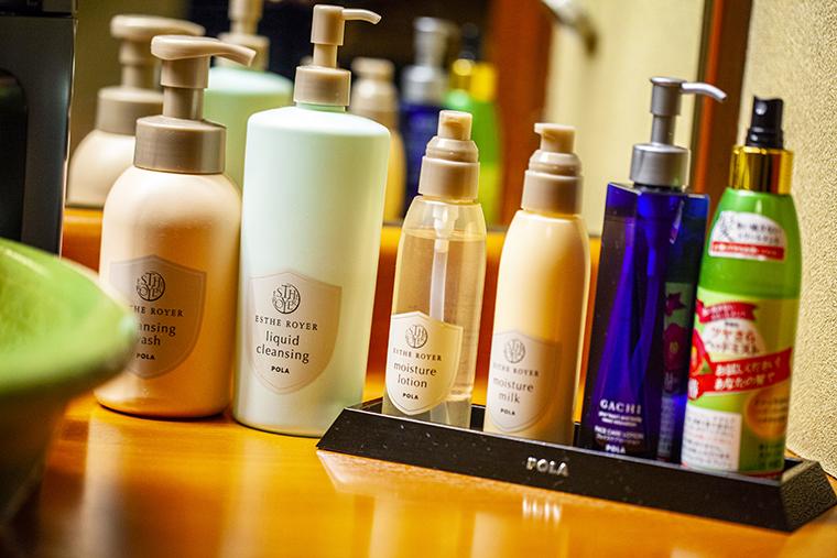 草津温泉の老舗旅館「奈良屋」　貸切風呂　アメニティ