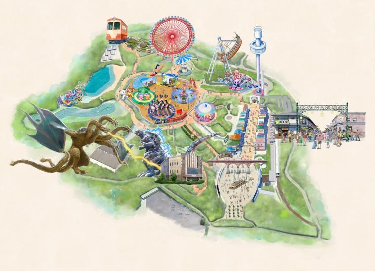 西武園ゆうえんち　園内マップ