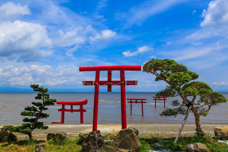 大魚神社の海中鳥居