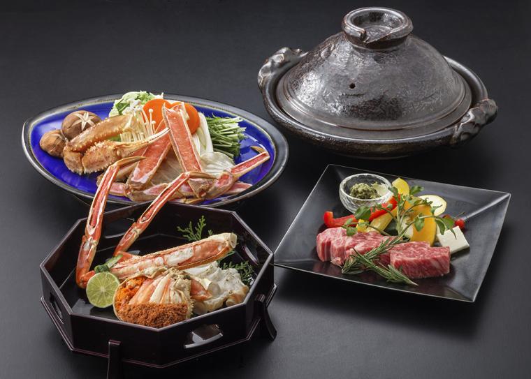 夕日ヶ浦温泉 佳松苑はなれ櫂 夕食（松葉ガニコース）