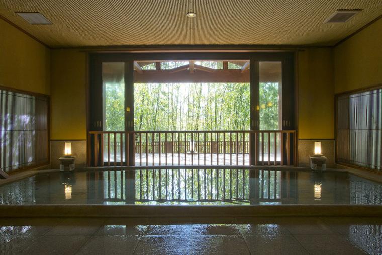 夕日ヶ浦温泉 雨情草庵 温泉大浴場