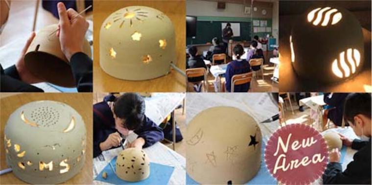 音信川うたあかり　土あかりエリア　ランプシェード