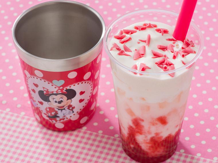 トータリー・ミニーマウス タピオカドリンク（ストロベリー＆ヨーグルト） スーベニアタンブラー付き