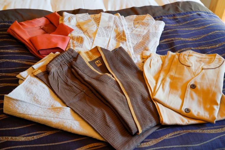 浴衣、作務衣、パジャマ