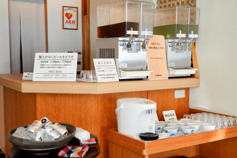 大浴場入り口のドリンク