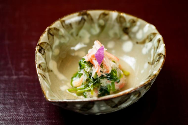 芹と蟹のお浸し