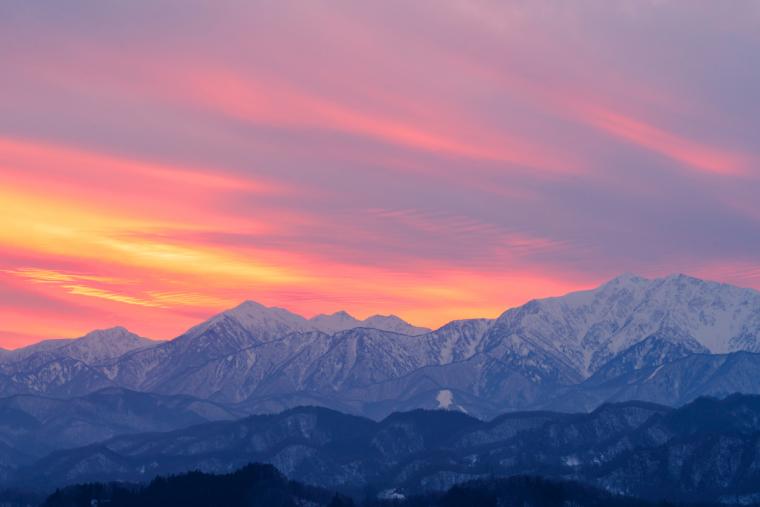 北アルプスの大パノラマ