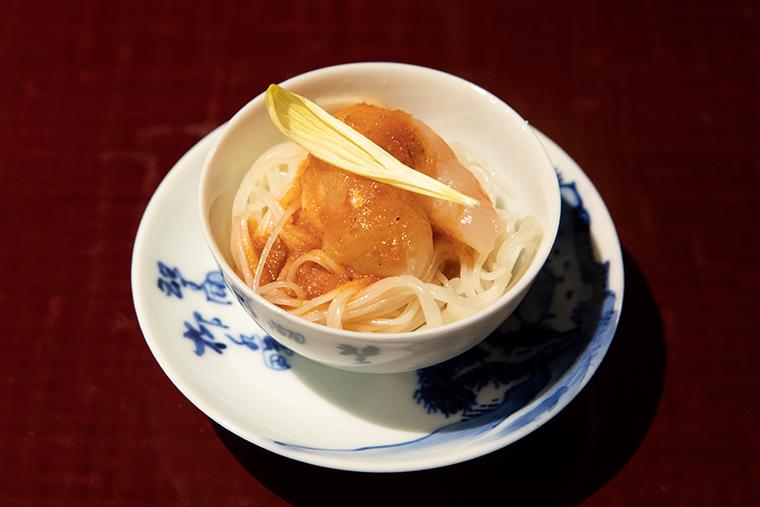 BOSCAGE Kariya　夕食　甘海老 素麺