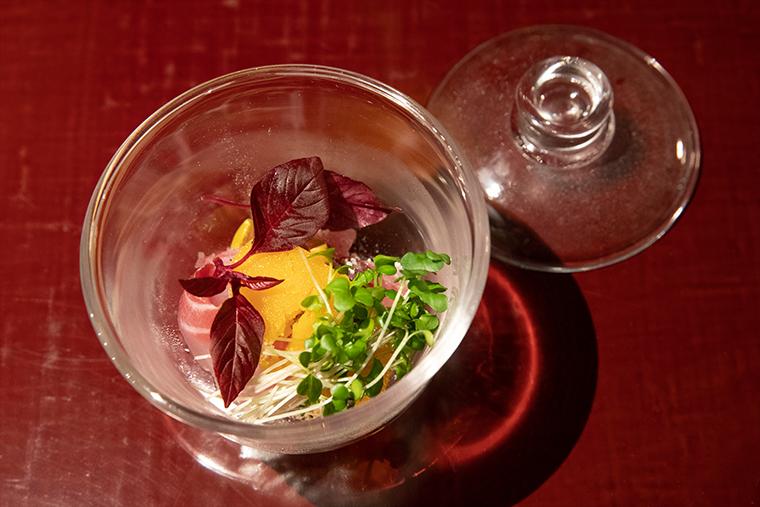 BOSCAGE Kariya　夕食　地魚のカルパッチョ