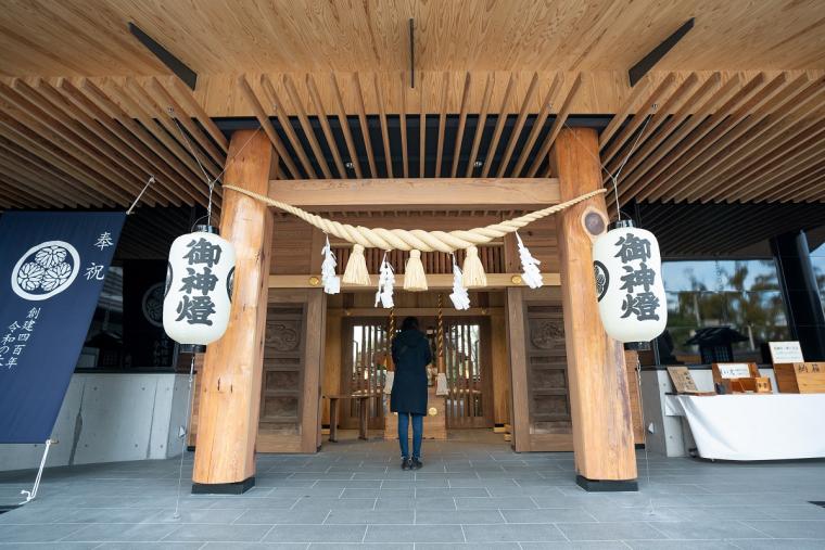 「前橋東照宮」で水占いとハートのししおどし