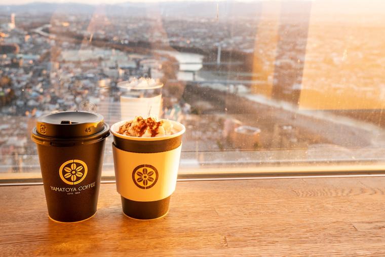 1日の締めくくりに32階絶景カフェから見る夕焼けを