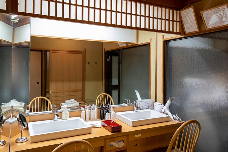 海石榴つばき　露天風呂付き客室　長楽　ダブルシンク